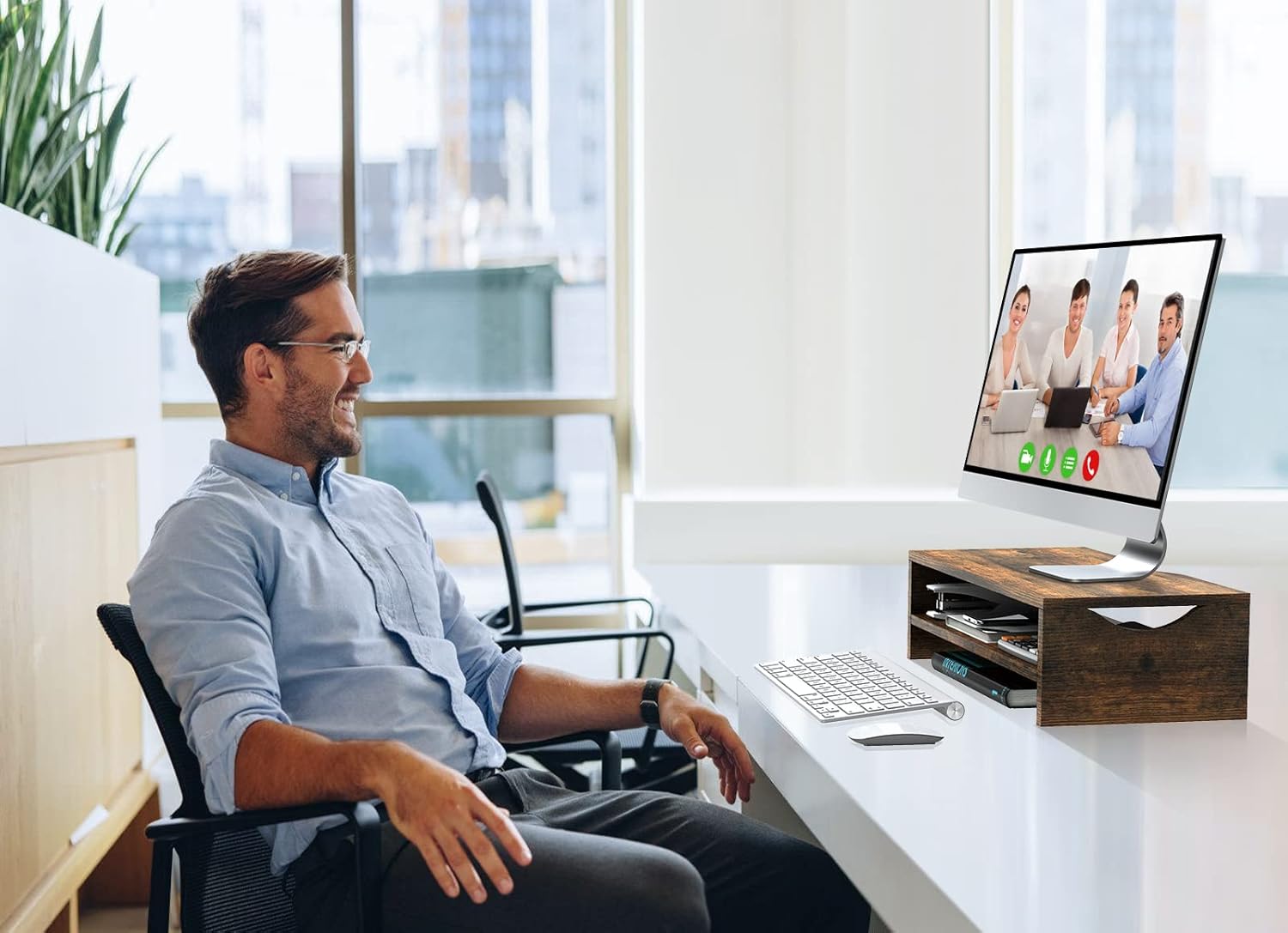 Wooden Monitor Stand That Makes Any Home Desk Look Effortlessly Styled — Under $35
